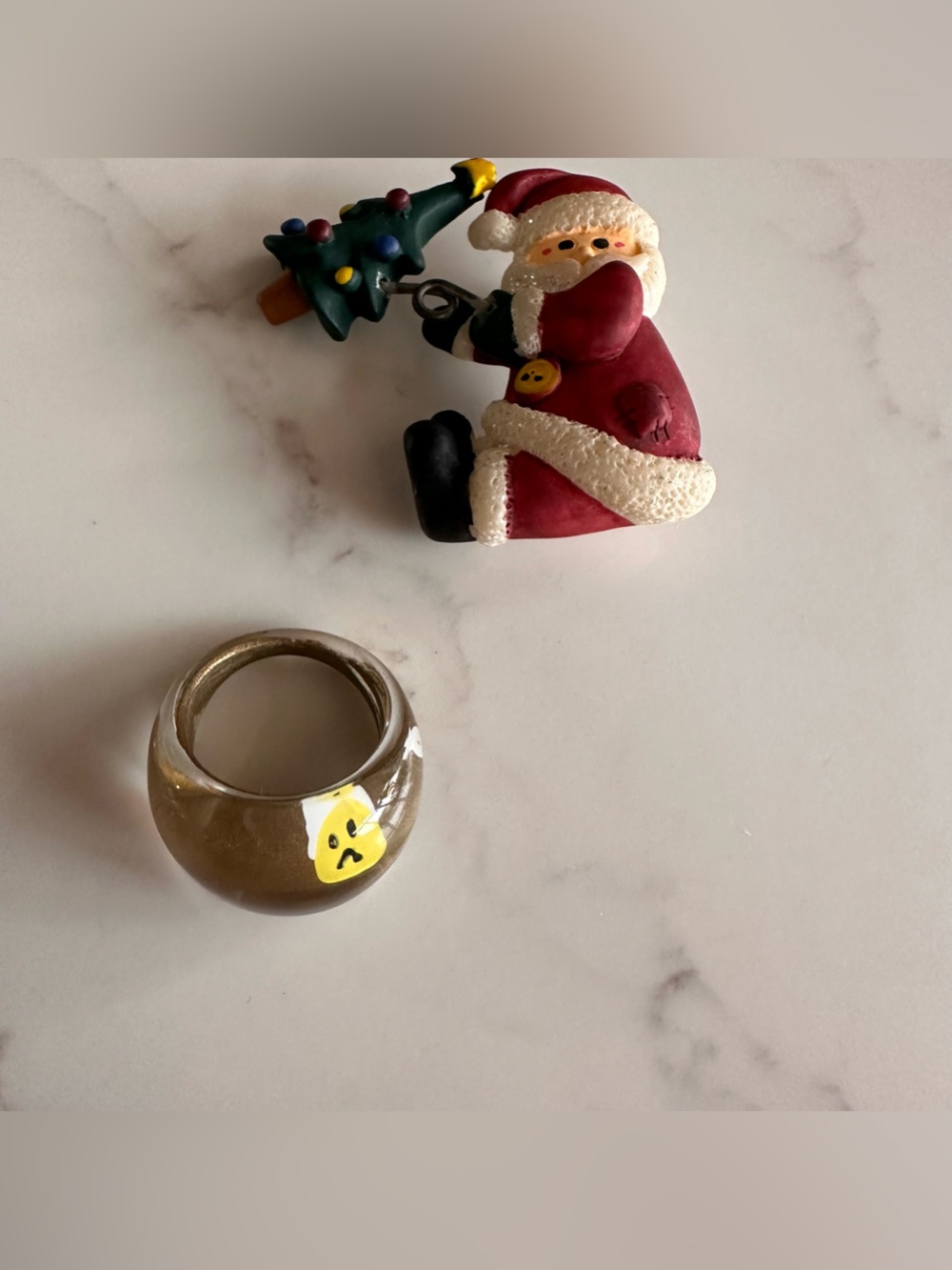 Christmas Santa BROOCH AND RING HOLIDAYS! Red